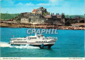 Modern Postcard Elizabeth Castle Jersey C I Boat