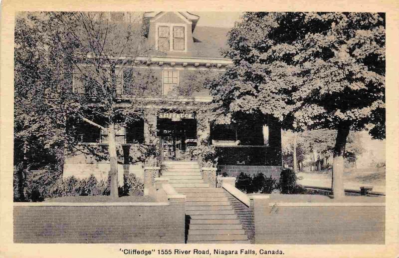 Cliffedge Tourist Home River Road Niagara Falls Canada postcard