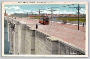Toronto Canada Bloor Street Viaduct With Trolley And Cars Postcard K26
