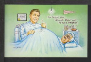 Doc Reagan Says Abolish Waist and Reduce Inflation Postcard 