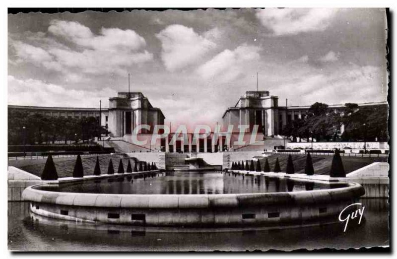 Modern Postcard Paris And Her Mervelles The Palais de Chaillot seen gardens