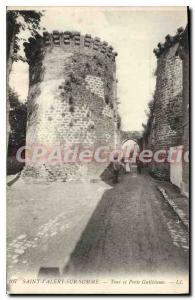 Old Postcard Saint Valery sur Somme Tower and Porte Guillaume