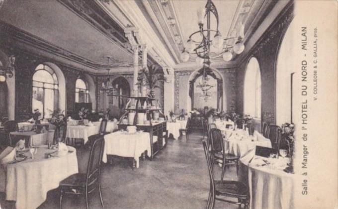 Italy Milano Salle a Manger Dining Room l'Hotel du Nord