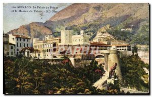 Old Postcard Monaco Palais Du Prince And The Montee Du Palais