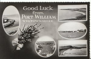 Scotland Postcard - Good Luck from Port William - Wigtownshire - RP - Ref 15533A