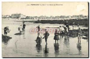 Old Postcard Fishing Pornichet The fishing shrimp