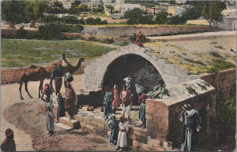 Postcard Virgin's Fountain Nazareth Israel