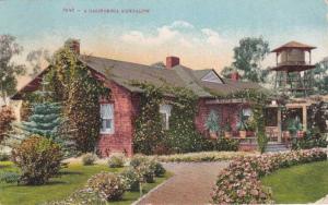 A California Bungalow - Flowers and Water Tower - pm 1911