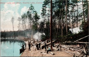 Moose Camp and Shore Kipawa Lake ON Ontario c1909 Postcard F33