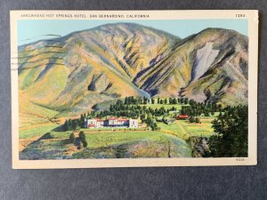 Arrowhead Hot Springs Hotel San Bernardino CA Litho Postcard H1168083204