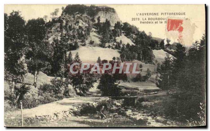 Old Postcard La Bourboule Vendeix and The Rocks