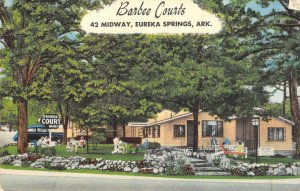 BARBEE COURTS Eureka Springs, Arkansas Roadside Motel Vintage 1968 Postcard