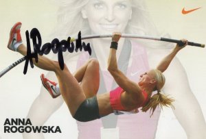 Anna Rogowska Polish Olympics Pole Vault Athlete Hand Signed Photo