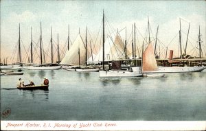 Newport Rhode Island RI Yacht Club Races 1900s-20s Vintage Postcard