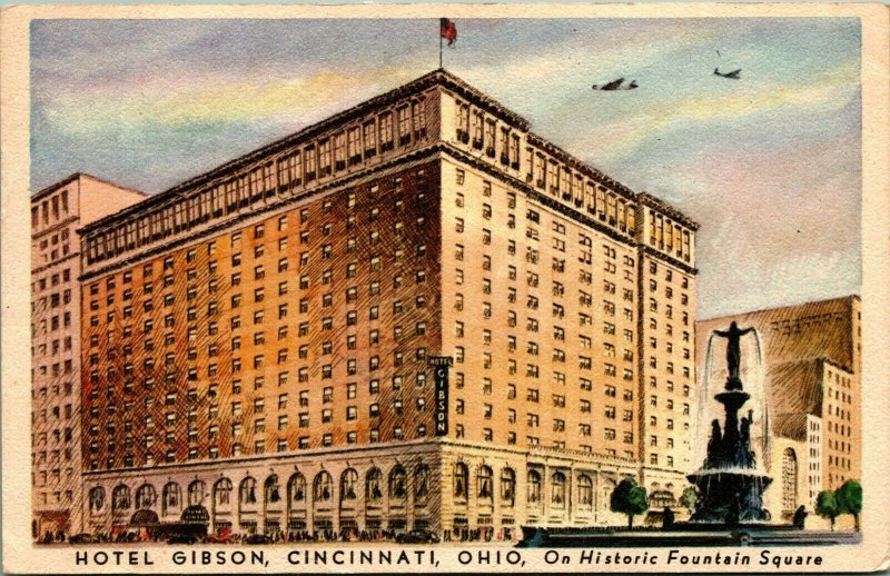 Hotel Gibson Cincinnati Ohio OH 1950 Postcard E12