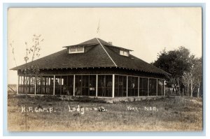 c1910's K.P. Camp Lodge York Nebraska NE RPPC Photo Unposted Antique Postcard 