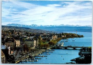 Postcard - Zürich and the Alps - Zürich, Switzerland