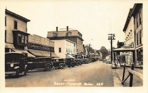 Dover-Foxcroft ME Business District Storefronts #108 Real Photo Postcard
