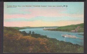 NY Hudson River Day Line Steamer Hendrick Hudson from near Catskill - DB