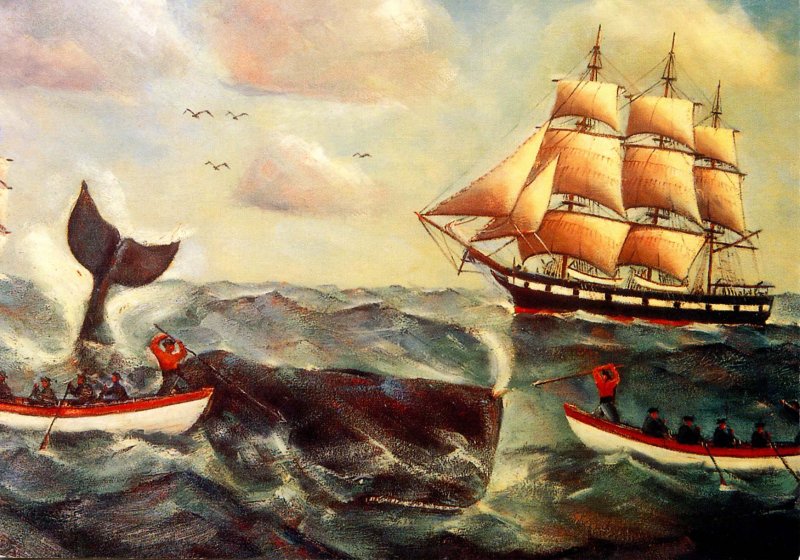 Whaling - Painting by Ellery F. Thompson