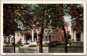 Indianapolis Indiana IND, House Residence of James Whitcomb Riley, Postcard