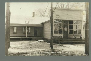 Winnebago WISCONSIN RPPC 1919 GENERAL STORE Post Office nr Oshkosh Neenah NICE!