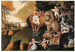 The Peaceable Kingdom by Edward Hicks Art Postcard
