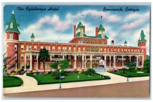 1956 Oglethorpe Hotel Golden Isles Exterior Building Brunswick Georgia Postcard 