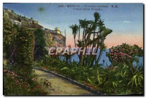 Postcard Old Menton Border Italian