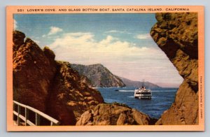 Lover's Cove And Glass Bottom Boat Santa Catalina Island California Linen