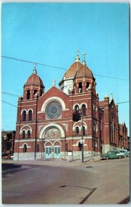 Postcard - St. Nicholas Catholic Church and Rectory - Zanesville, Ohio