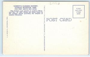 *Garrity's Alabama Battery Lookout Mountain Canons Linen Vintage Postcard B64