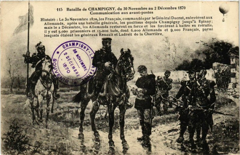 CPA AK Bataille de Champigny POLITICS (981832)