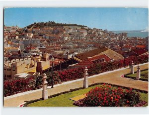 Postcard Panoramic of the city, S. Pedro of Alcántara view, Lisbon, Portugal