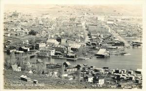 c1912 Klamath Falls Oregon Birdseye Town Waterfront View RPPC Underwood Postcard