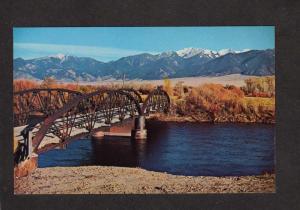 MT Jefferson River Man's Head Mtn Whitehall Twin Bridges Montana Postcard