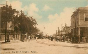 Vintage Postcard King Street Kingston Jamaica Caribbean No. 94