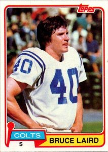 1981 Topps Football Card Bruce Laird Baltimore Colts sk60176