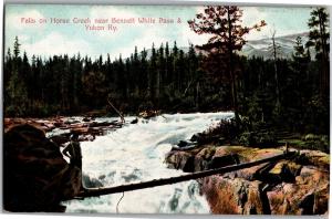 Falls on Horse Creek Bennett White Pass Yukon Railway Vintage Postcard Q29