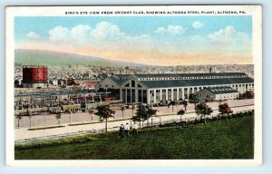 ALTOONA, PA Pennsylvania ~ Birdseye of Town & STEEL PLANT c1910s Postcard