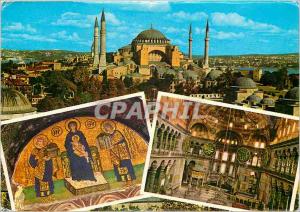 'Postcard Modern Istanbul Turkey St Sophia Museum and it''s interior'