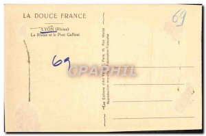 Old Postcard Lyon Rhone and Le Pont Gallieni