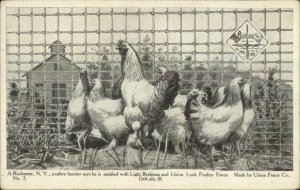 DeKalb IL Union Lock Poultry Chicken Fence Fencing COVINGTON OKLA Overprint