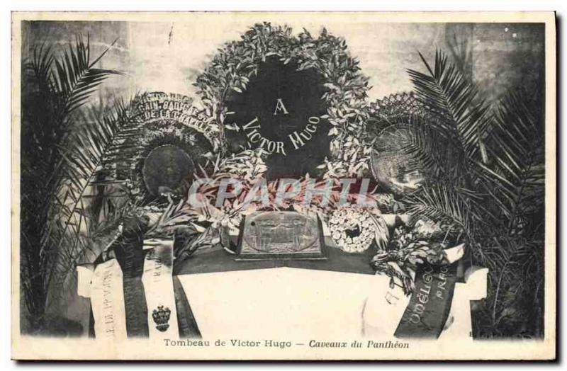 Old Postcard Tomb of Victor Hugo Cellars Pantheon