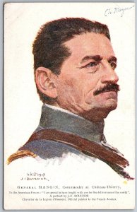 France WWI Red Cross c1915 Postcard General Mangin by Boucher