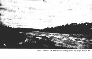 Maine Augusta Kennebec River From East Side Looking Toward Hallowell