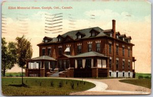 Postcard Guelph Ontario c1913 Elliot Memorial Home Wellington County *as is*