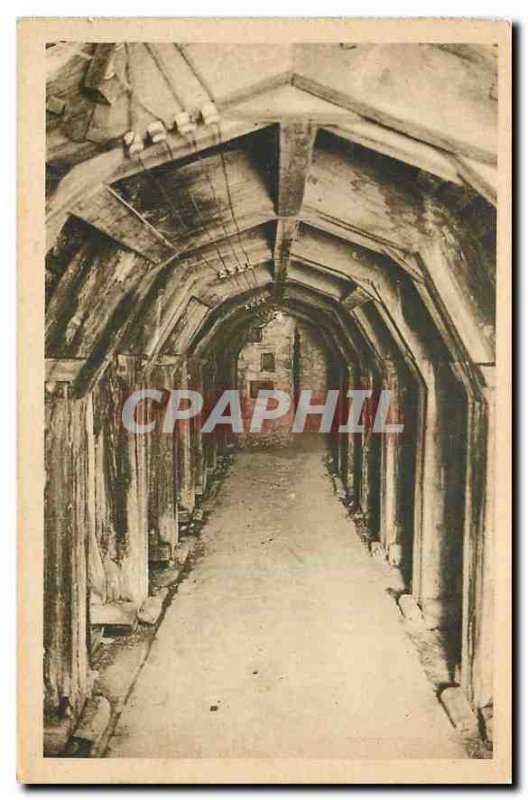 Old Postcard Fort Vaux part of the central gallery consolidated by the German...