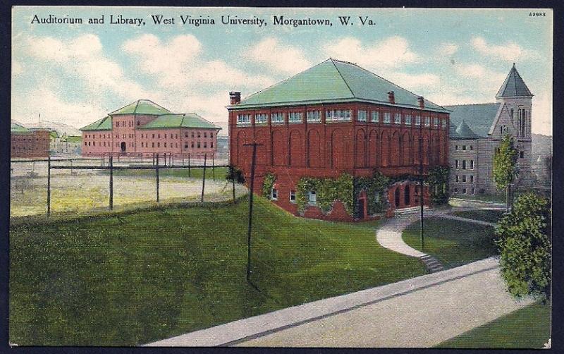 West Virginia University Library Morgantown WV used c1910