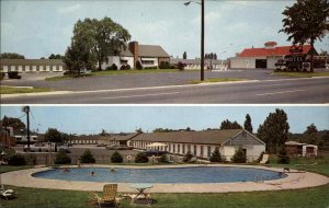 Vintage MAPLE SHADE NEW JERSEY NJ Turnpike Motel SWIMMING POOL